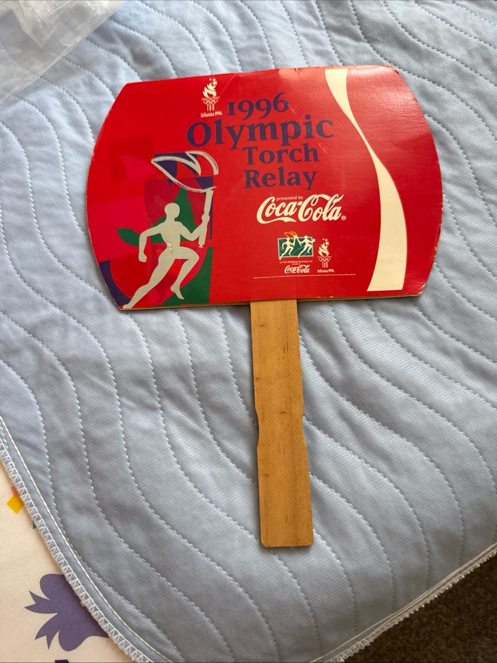 Coca Cola Red 1996 Olympic Torch Relay Hand Fan
